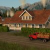 truck exiting farm